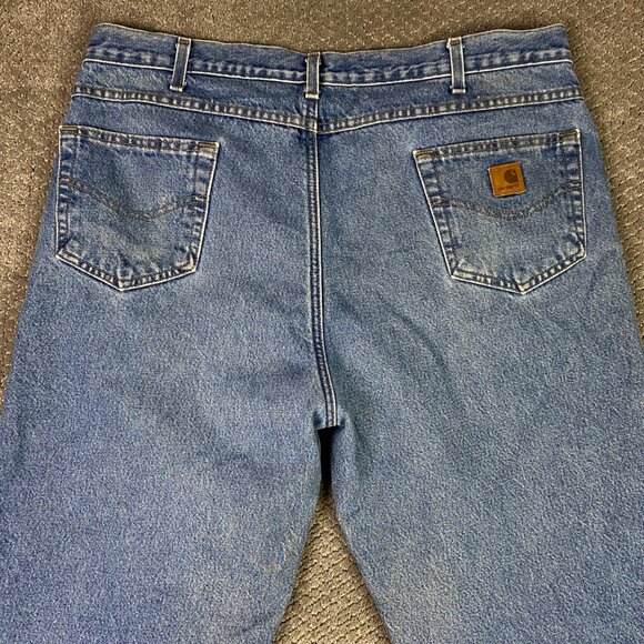 Carhartt B155 DST Relaxed Fit Fleece Lined Jeans Mens 42x32 Measures 41 x 31.5 - Picture 4 of 13